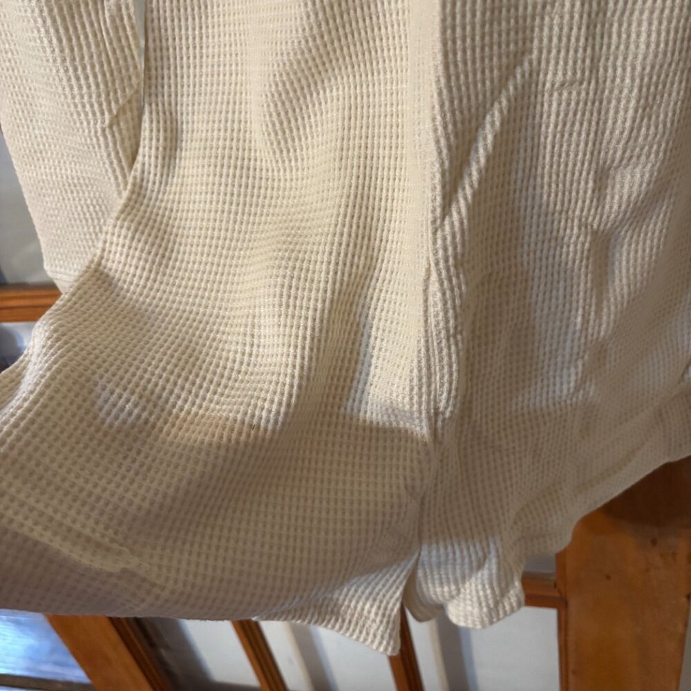 Urban Outfitters: Lounge Around Waffle Knit Fairisle Romper -XL - Cream - Picture 13 of 13